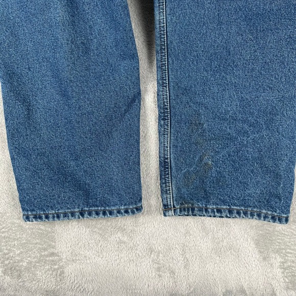 Carhartt Relaxed Fit Straight Leg Denim Jeans Mens Blue Size 36x30 B172 DST - Picture 10 of 12